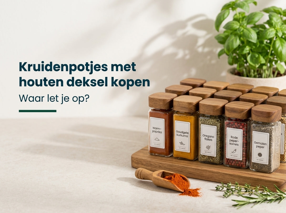 Kruidenpotjes met houten deksel kopen: waar let je op?