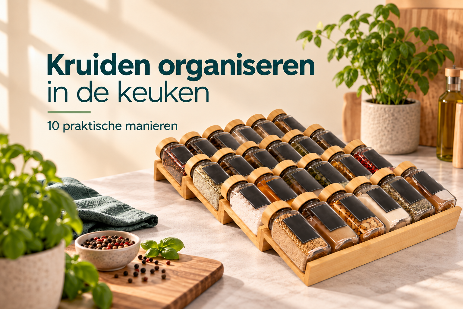 Kruiden organiseren in de keuken: 10 praktische manieren