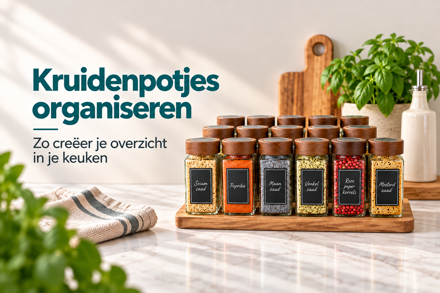 Kruidenpotjes organiseren
