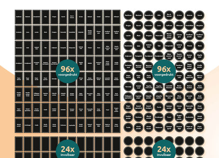 George Napoli kruidenpotjes met aluminium deksel – Luxe set 24 stuks
