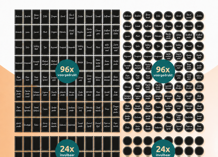 George Napoli kruidenpotjes met aluminium deksel – Luxe set 24 stuks