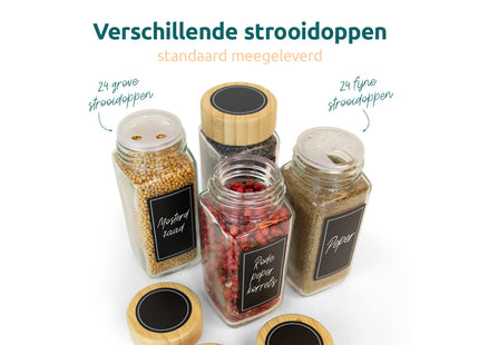 George Napoli kruidenpotjes set met 240 stickers en 48 strooideksels