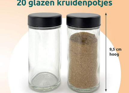 Vierkant kruidenrek zwart met draaiend plateau voor potjes