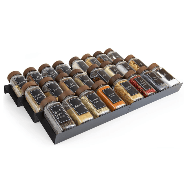 George Napoli Kruidenrek lade met 24 kruidenpotjes - Acacia - George Napoli