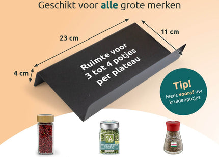 Uitschuifbaar kruidenrek voor lade ruimtebesparend en praktisch