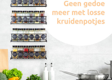 Kruidenrek ophangbaar 4 niveaus voor georganiseerde keuken