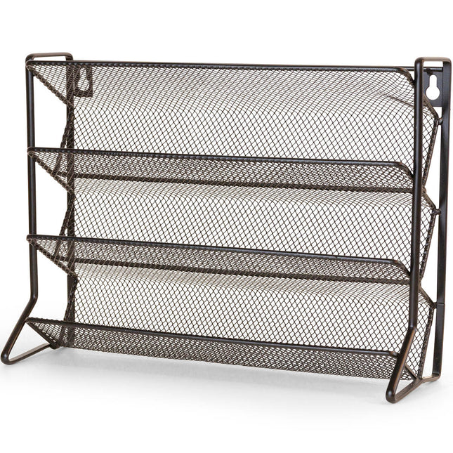 George Napoli kruidenrek staand en ophangbaar 24 potjes zwart