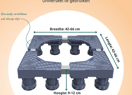 Verhoger voor wasmachine en droger met maximale ondersteuning